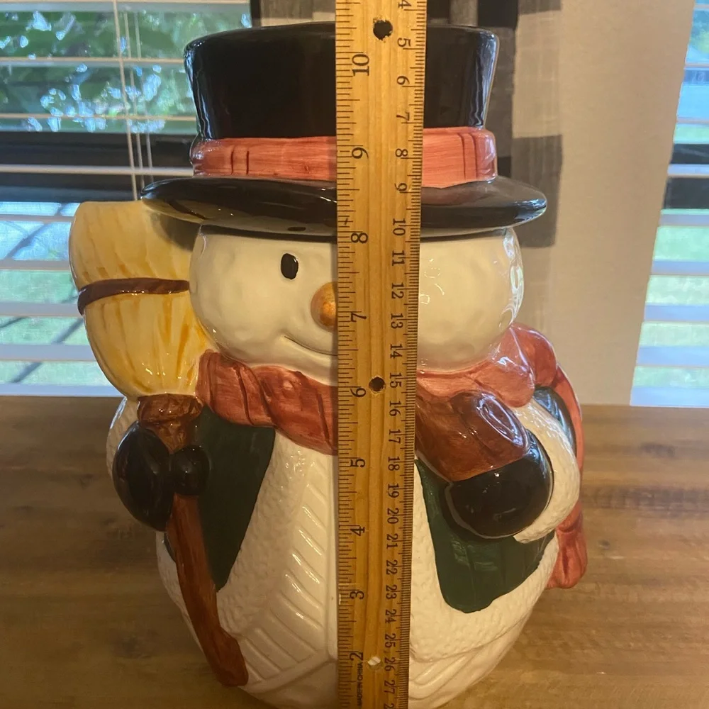 Figural Christmas Snowman Cookie Jar